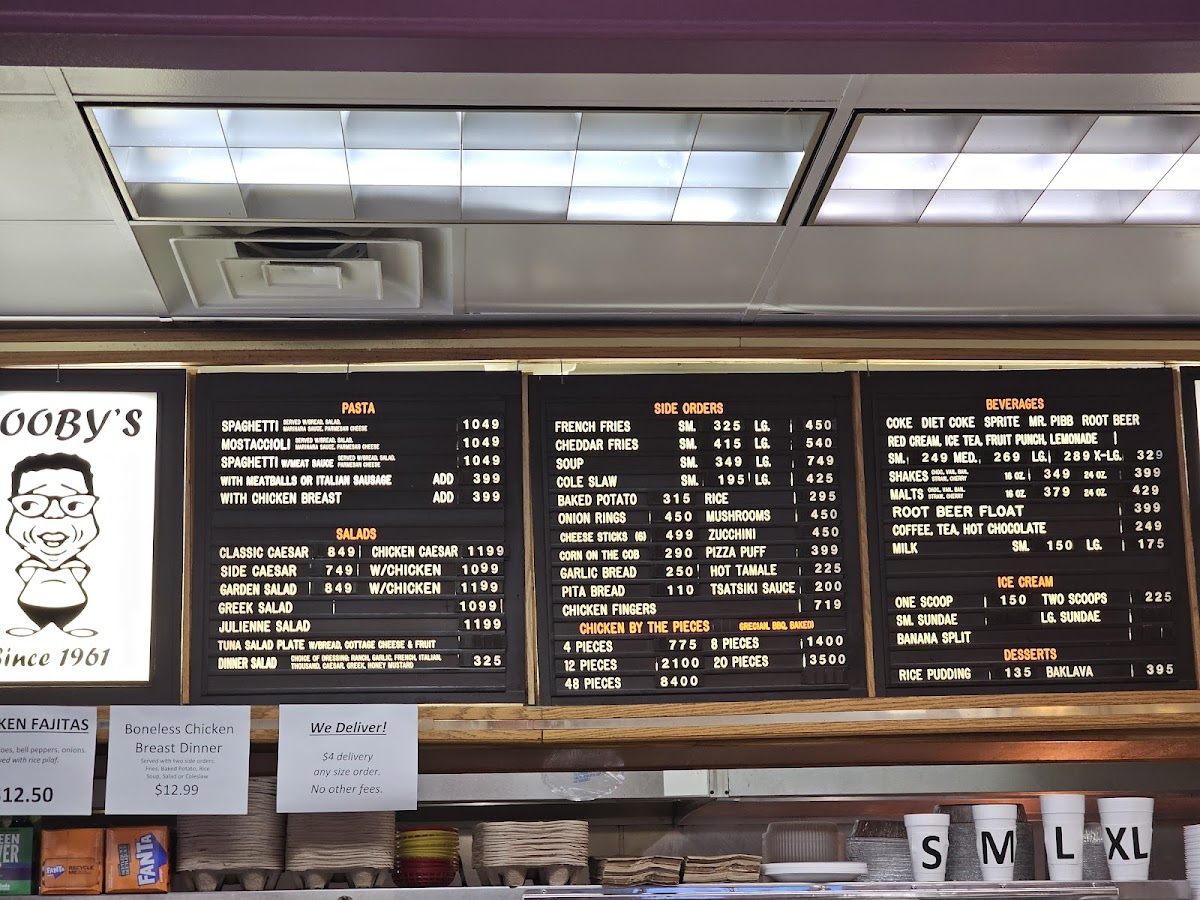 Booby's Menu - Image 1